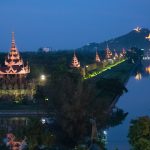 Mandalay Hill at night, with the lens focused at infinity. &nbsp;&nbsp;&nbsp;&nbsp;&nbsp; 45mm f/1.8